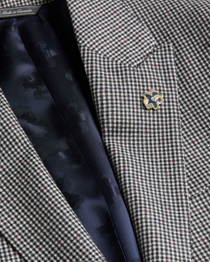 roupas Ted Baker jaqueta mono xadrez jvcjj preto homens 8X6HDF1580