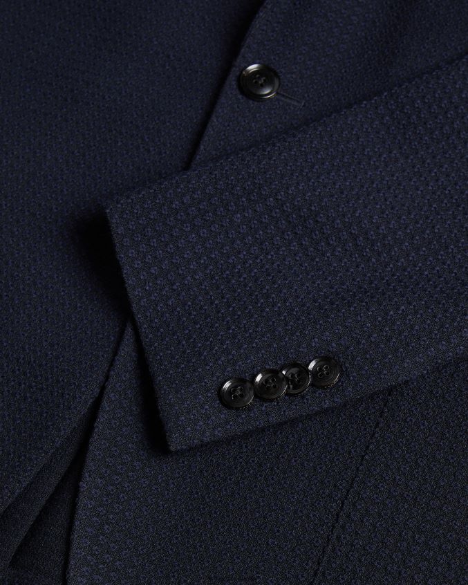 roupas Ted Baker jaqueta texturizada sem forro jvtunj marinha homens 8X6HDF1613