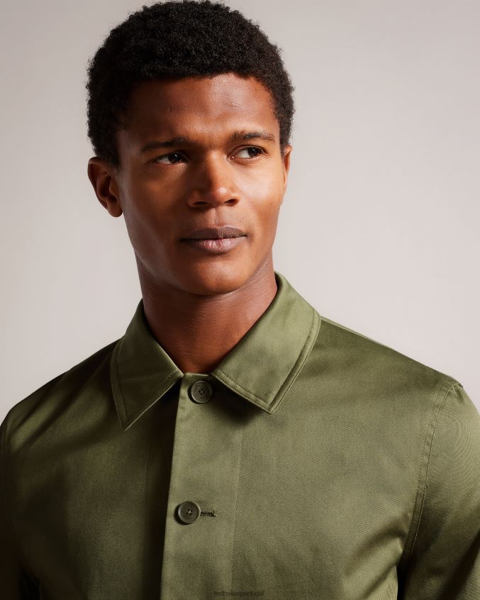 roupas Ted Baker lucianj jaqueta sarja algodão cetim verde escuro homens 8X6HDF1560