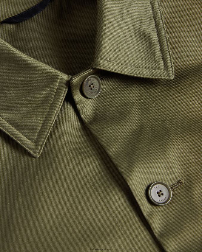 roupas Ted Baker lucianj jaqueta sarja algodão cetim verde escuro homens 8X6HDF1560