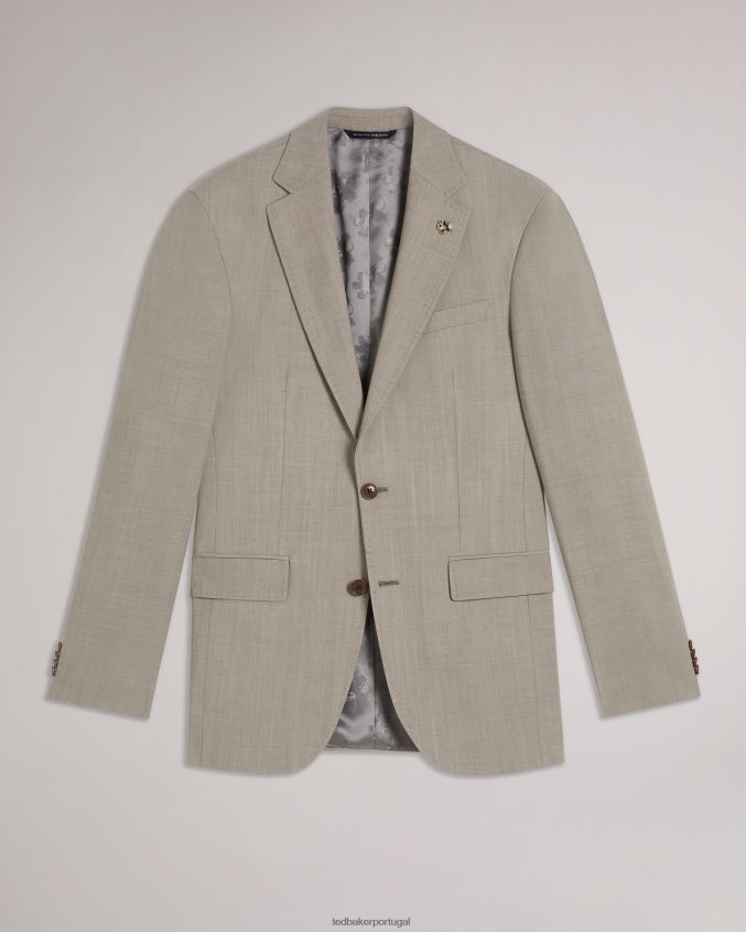 roupas Ted Baker paletó de pele de tubarão de lã pura alconaj natural homens 8X6HDF1569