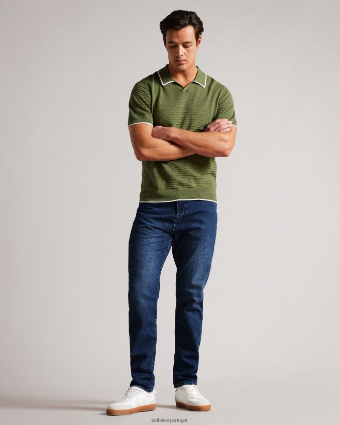 roupas Ted Baker calça jeans skinny strtfo azul médio homens 8X6HDF1438