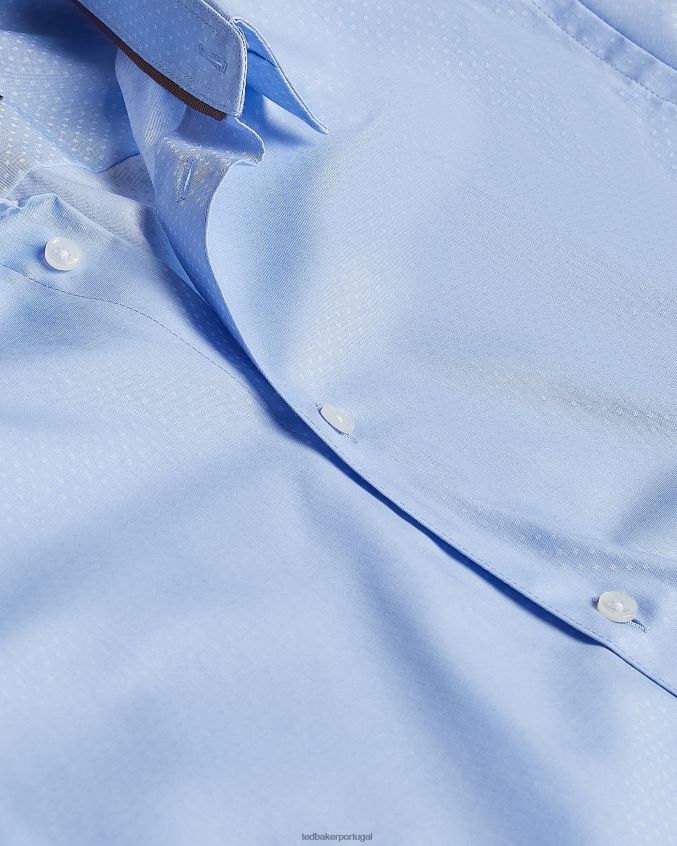 roupas Ted Baker camisa manga longa newtss azul homens 8X6HDF1441