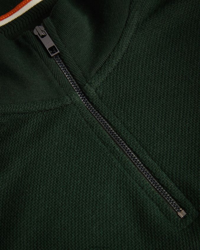 roupas Ted Baker suéter sanot manga longa com gola funil cáqui homens 8X6HDF1281