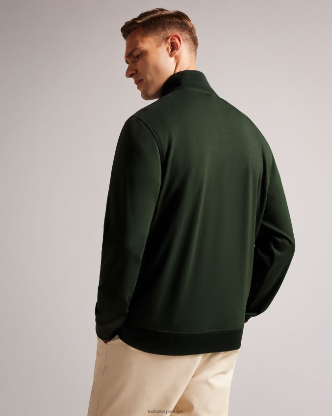 roupas Ted Baker suéter sanot manga longa com gola funil cáqui homens 8X6HDF1281