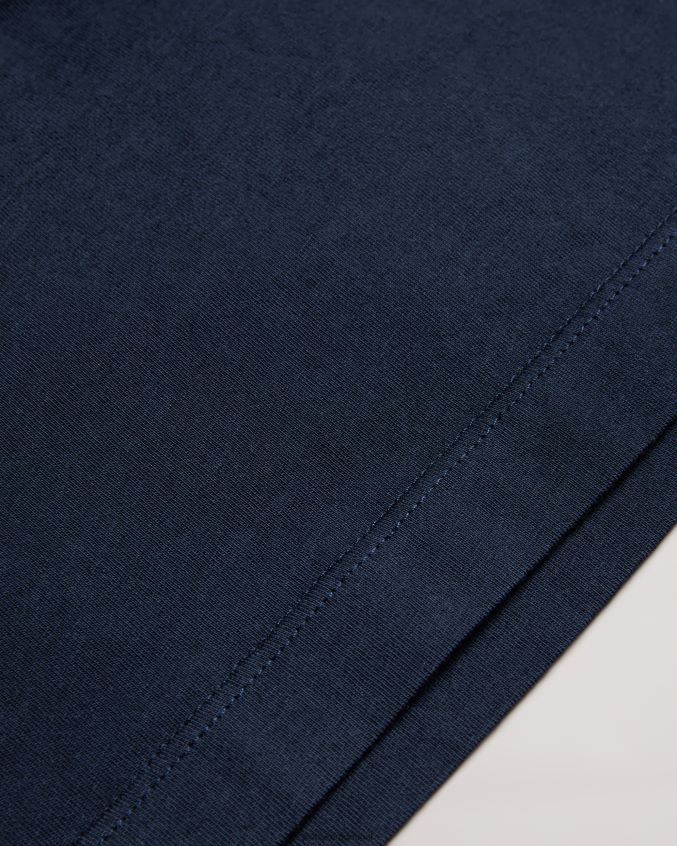 roupas Ted Baker Camiseta lisa de manga curta e ajuste regular Tywinn marinha homens 8X6HDF1561