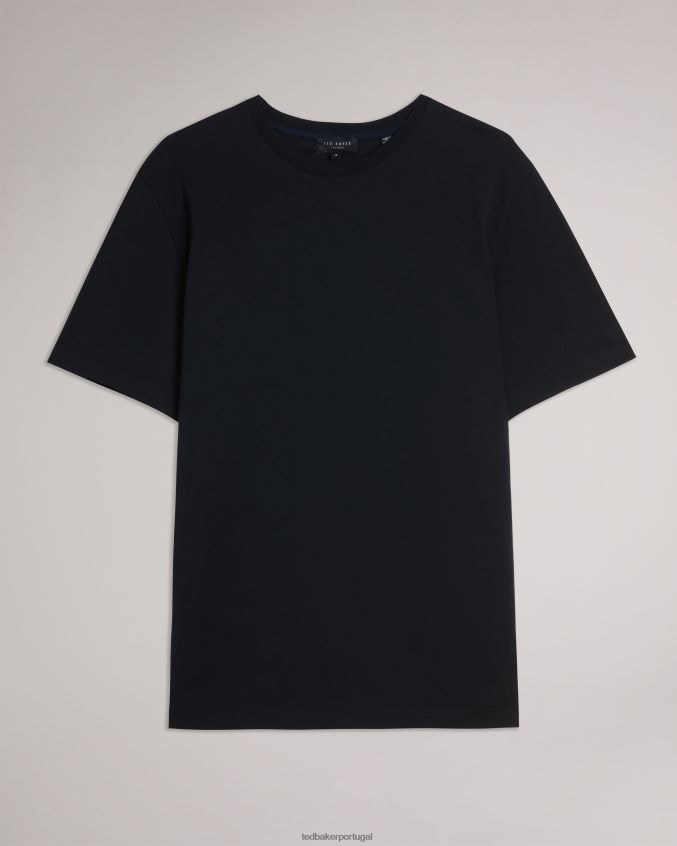 roupas Ted Baker Camiseta lisa de manga curta e ajuste regular Tywinn preto homens 8X6HDF1513
