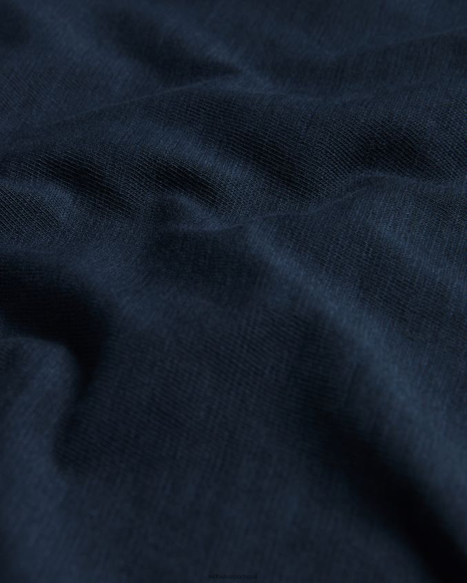 roupas Ted Baker camisa henley manga curta duddin marinha homens 8X6HDF1265