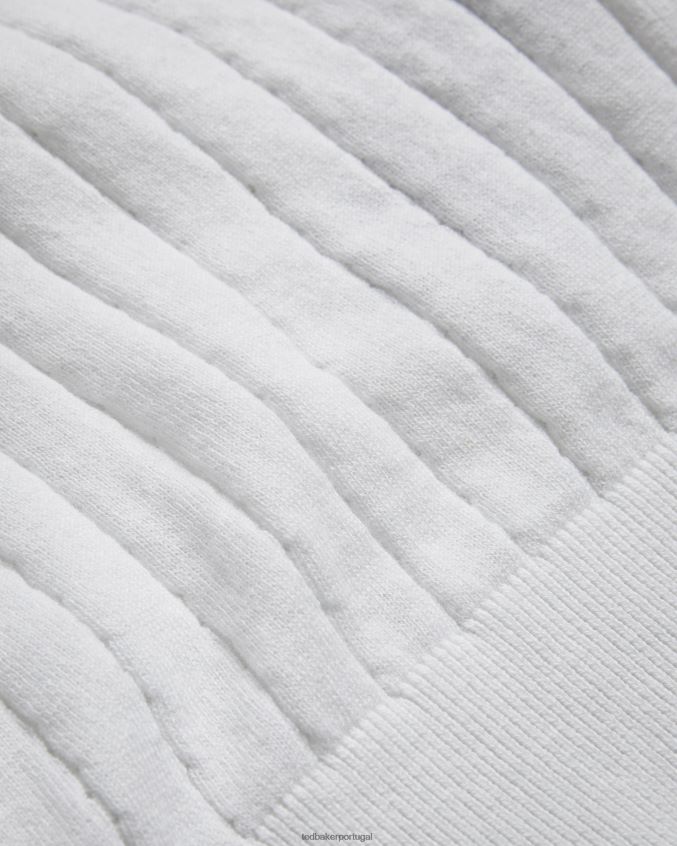 roupas Ted Baker camisa polo botany manga curta gola aberta branco homens 8X6HDF1465