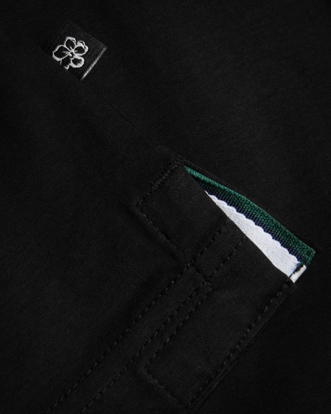 roupas Ted Baker camisa polo slim fit manga curta zeiter preto homens 8X6HDF1329