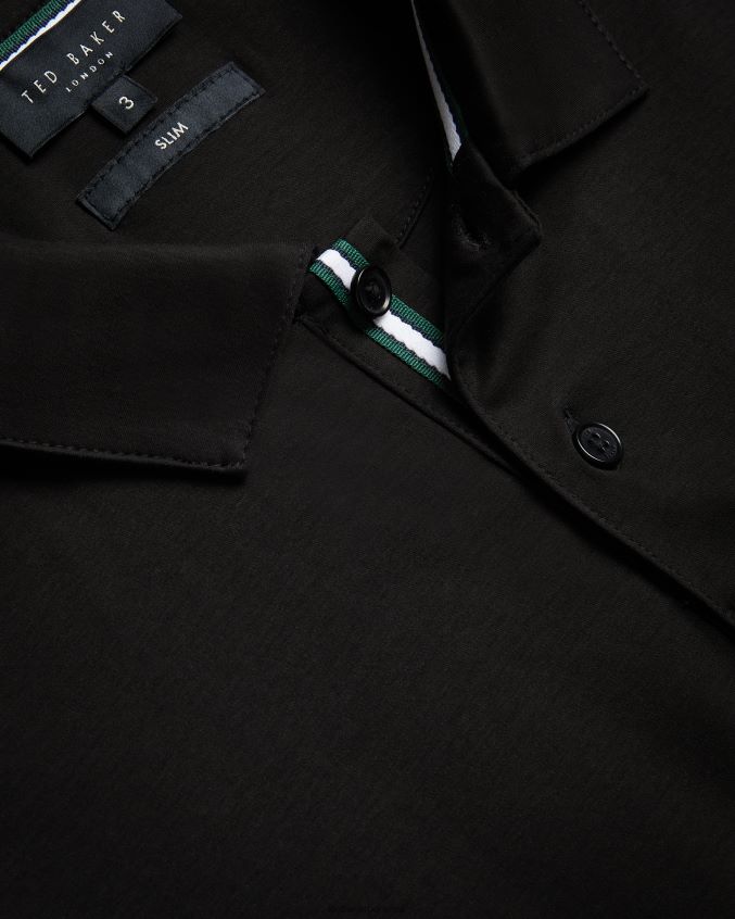 roupas Ted Baker camisa polo slim fit manga curta zeiter preto homens 8X6HDF1329