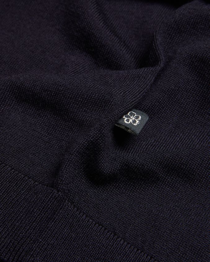 roupas Ted Baker camiseta de tricô manga curta senti marinha homens 8X6HDF1591