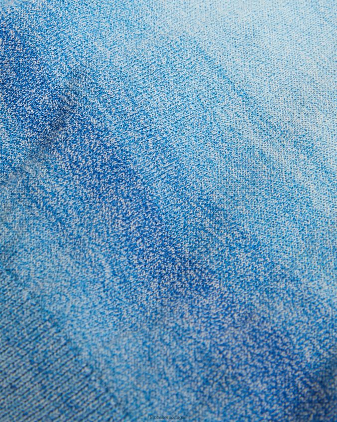 roupas Ted Baker camiseta manga curta listrada ombre notte azul escuro homens 8X6HDF1299