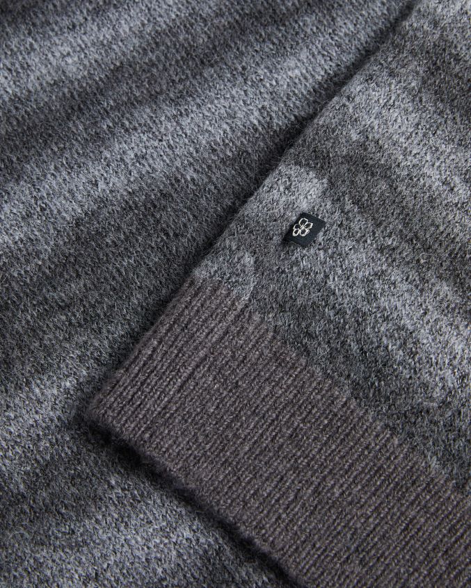 roupas Ted Baker abulti suéter listrado regular fit cinza claro homens 8X6HDF1291