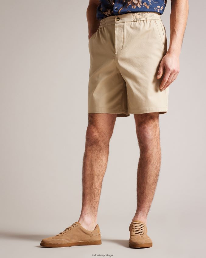 roupas Ted Baker shorts de algodão elástico creswel natural homens 8X6HDF1522