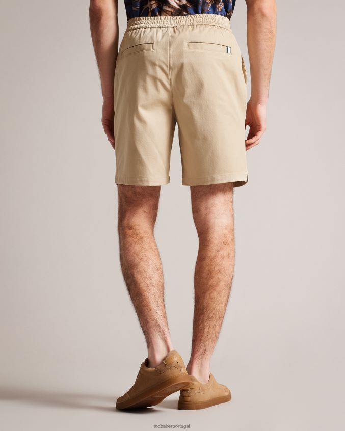 roupas Ted Baker shorts de algodão elástico creswel natural homens 8X6HDF1522