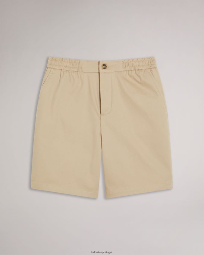 roupas Ted Baker shorts de algodão elástico creswel natural homens 8X6HDF1522