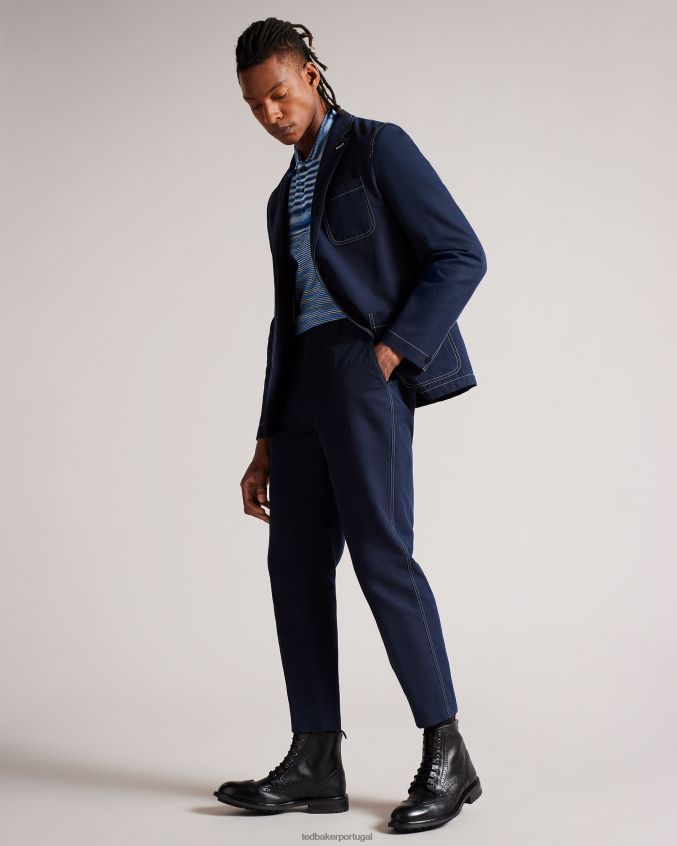 sapato Ted Baker bota wadelan de couro com cadarço preto homens 8X6HDF1800