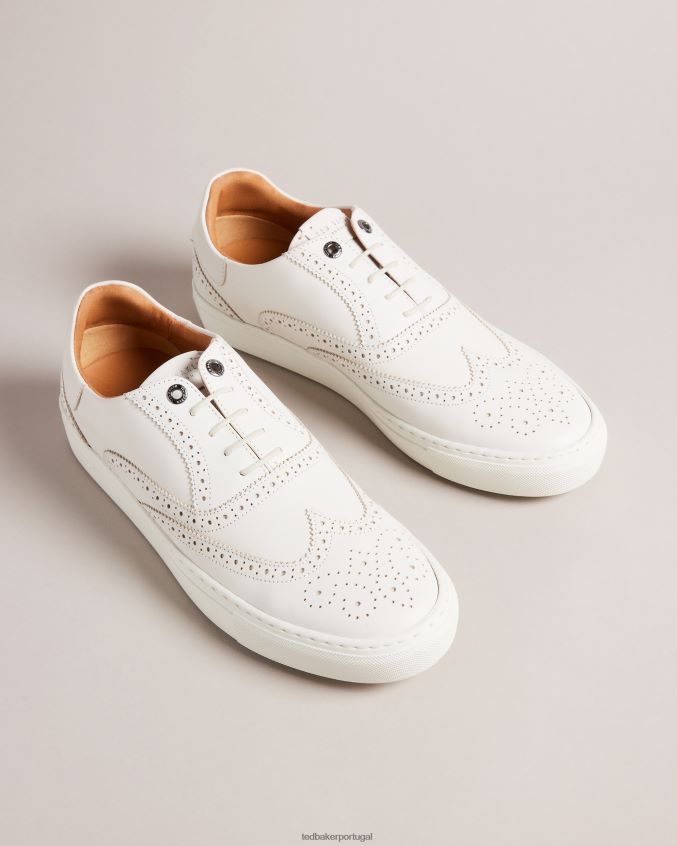 sapato Ted Baker brogues híbridos de couro polido dentton natural homens 8X6HDF1855