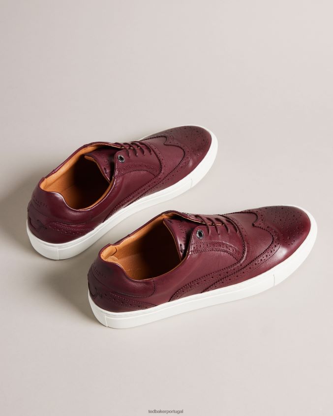 sapato Ted Baker brogues híbridos de couro polido dentton sangue de boi homens 8X6HDF1876