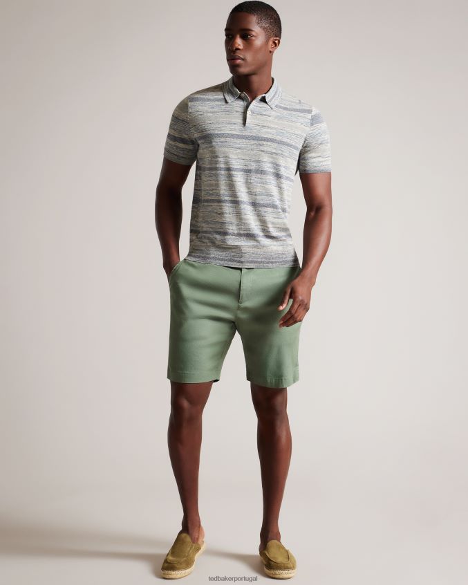 sapato Ted Baker alpercatas mule de camurça hensin verde escuro homens 8X6HDF1916