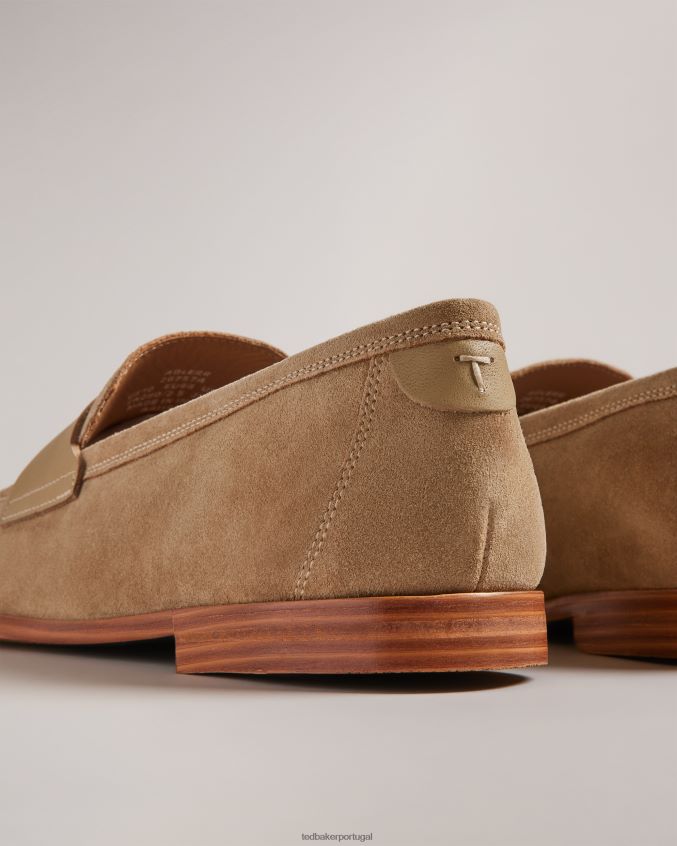 sapato Ted Baker mocassins de camurça adlerr marrom claro homens 8X6HDF1826