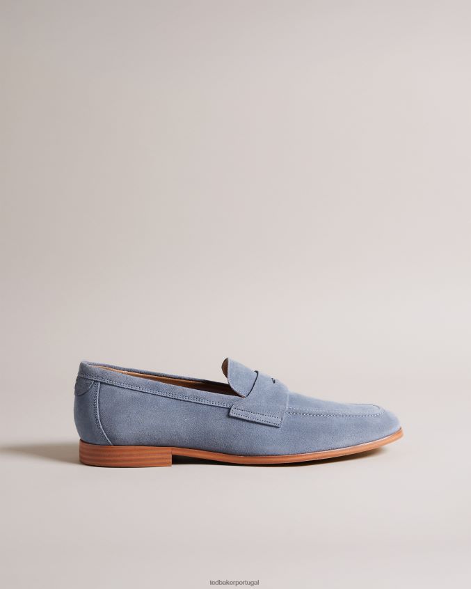sapato Ted Baker mocassins de camurça adlerrs azul claro homens 8X6HDF1846