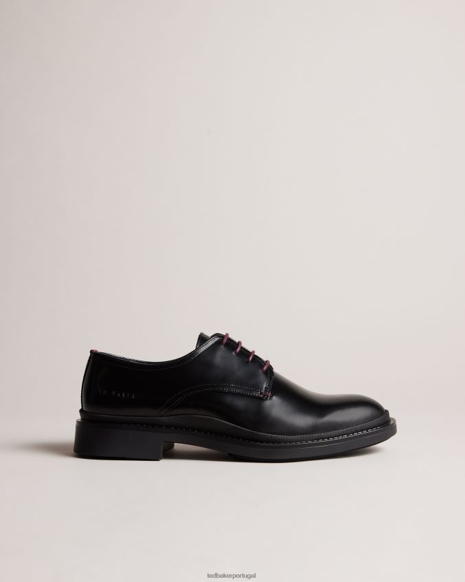 sapato Ted Baker sapato derby de couro burnett preto homens 8X6HDF1867