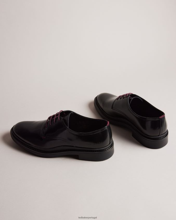 sapato Ted Baker sapato derby de couro burnett preto homens 8X6HDF1867