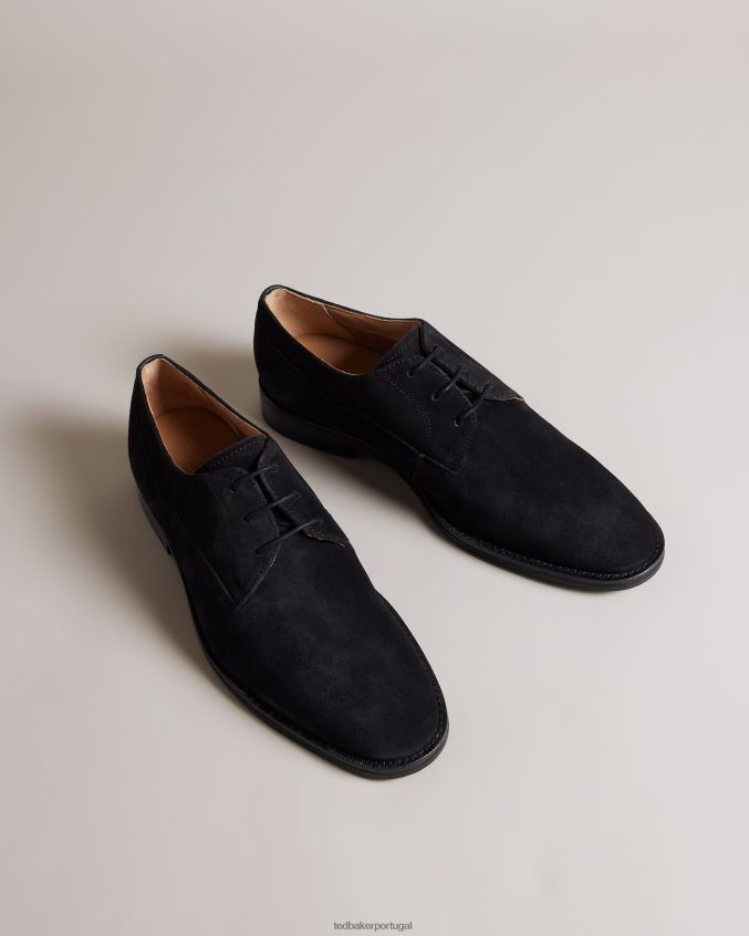 sapato Ted Baker sapato derby formal em camurça Kamtenn preto homens 8X6HDF1868