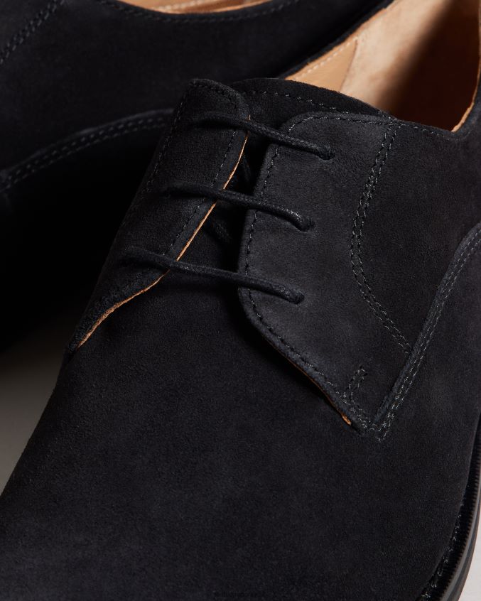 sapato Ted Baker sapato derby formal em camurça Kamtenn preto homens 8X6HDF1868