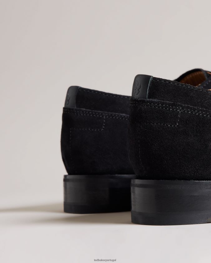 sapato Ted Baker sapato derby formal em camurça Kamtenn preto homens 8X6HDF1868