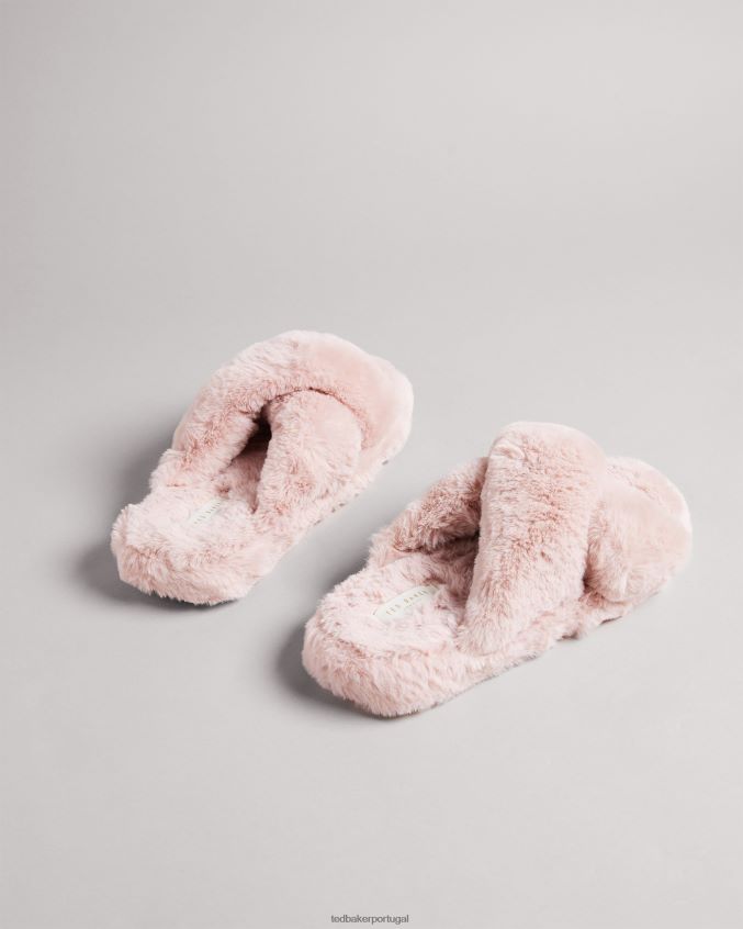 sapato Ted Baker chinelos de pele sintética lopply rosa escuro homens 8X6HDF923