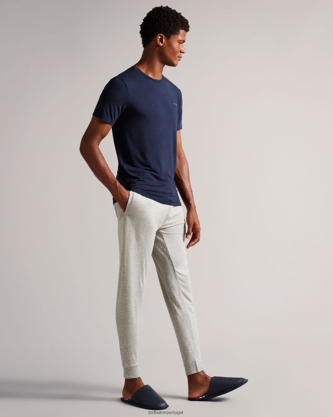 sapato Ted Baker chinelos mule de couro ardin marinha homens 8X6HDF1967