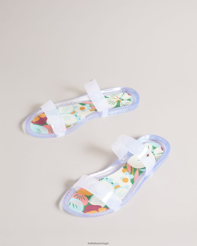 sapato Ted Baker juleeyy sunburst duas alças geléia flip flop esmeralda homens 8X6HDF934
