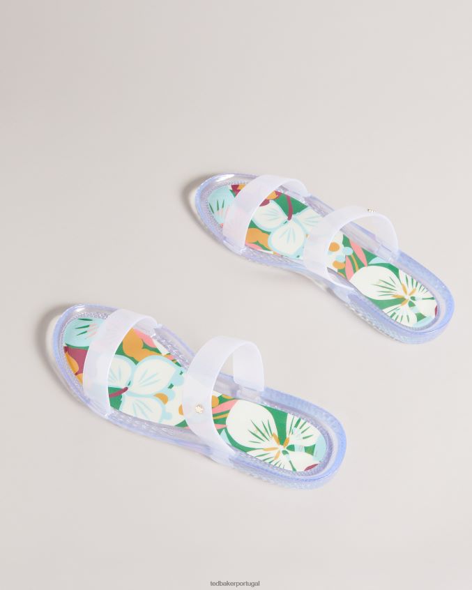 sapato Ted Baker juleeyy sunburst duas alças geléia flip flop esmeralda homens 8X6HDF934