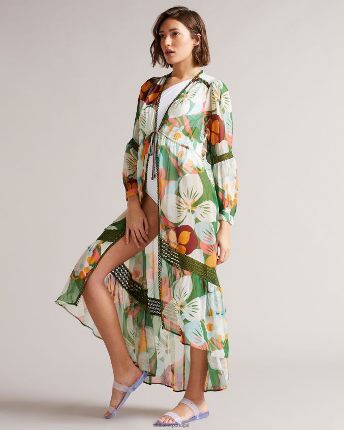 sapato Ted Baker juleeyy sunburst duas alças geléia flip flop esmeralda homens 8X6HDF934