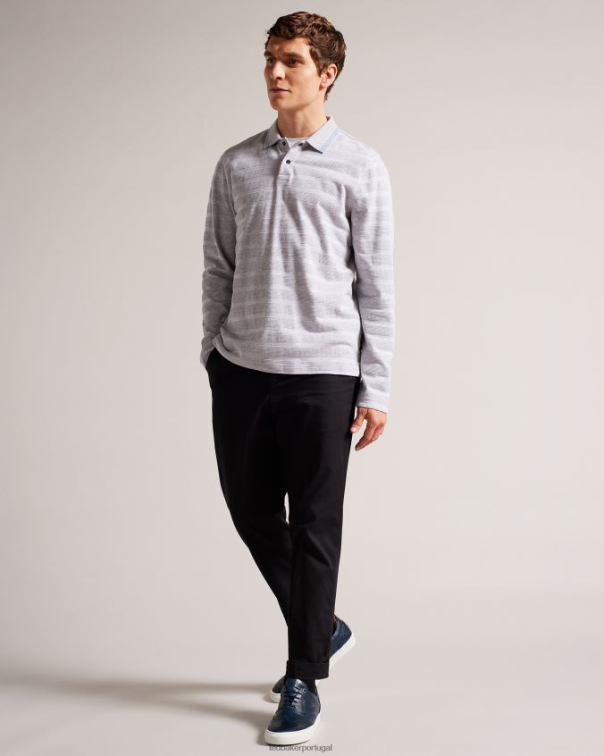 sapato Ted Baker brogues híbridos de couro polido dentton azul médio homens 8X6HDF1864