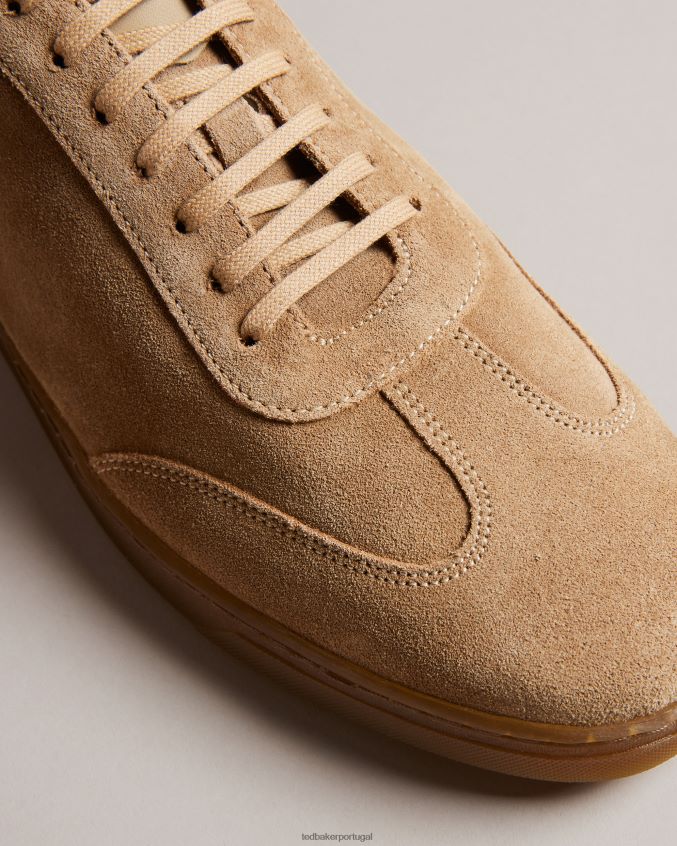 sapato Ted Baker evrens tênis cano baixo em camurça marrom claro homens 8X6HDF1817