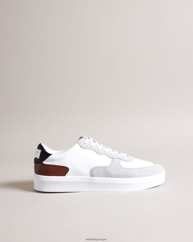 sapato Ted Baker tênis de couro color block gawyn marrom homens 8X6HDF1888