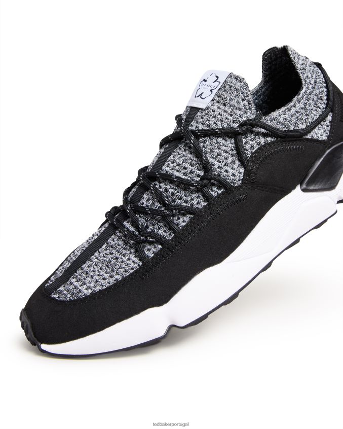 sapato Ted Baker tênis de malha markyy preto homens 8X6HDF1809