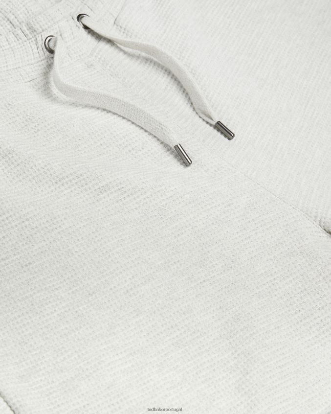 roupas Ted Baker calça jogger com textura waffle da Bathwik marga cinza homens 8X6HDF1673