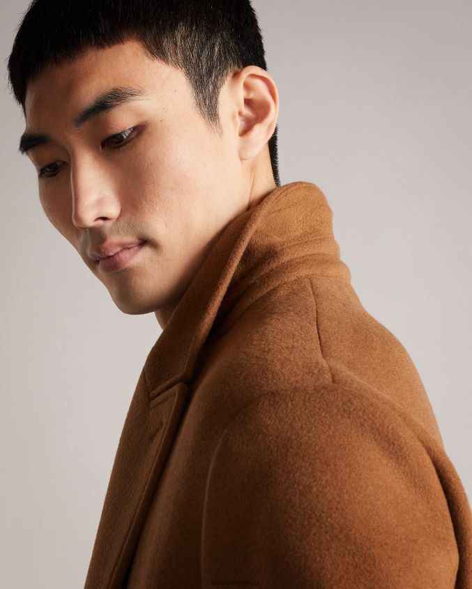 roupas Ted Baker casaco de lapela blubird marrom claro homens 8X6HDF1672