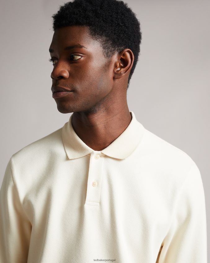 roupas Ted Baker camisa polo baddow sarja natural homens 8X6HDF1714