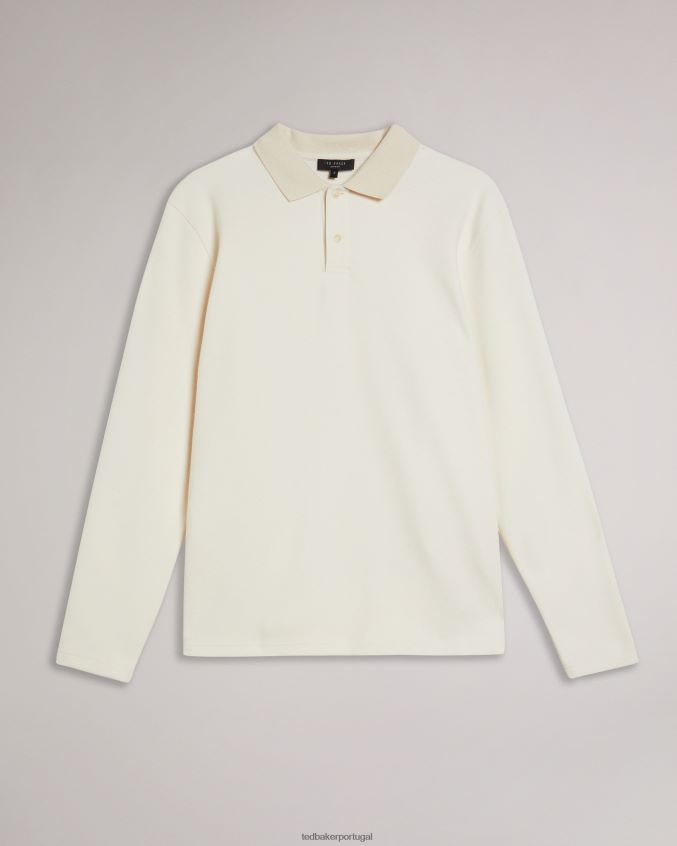roupas Ted Baker camisa polo baddow sarja natural homens 8X6HDF1714