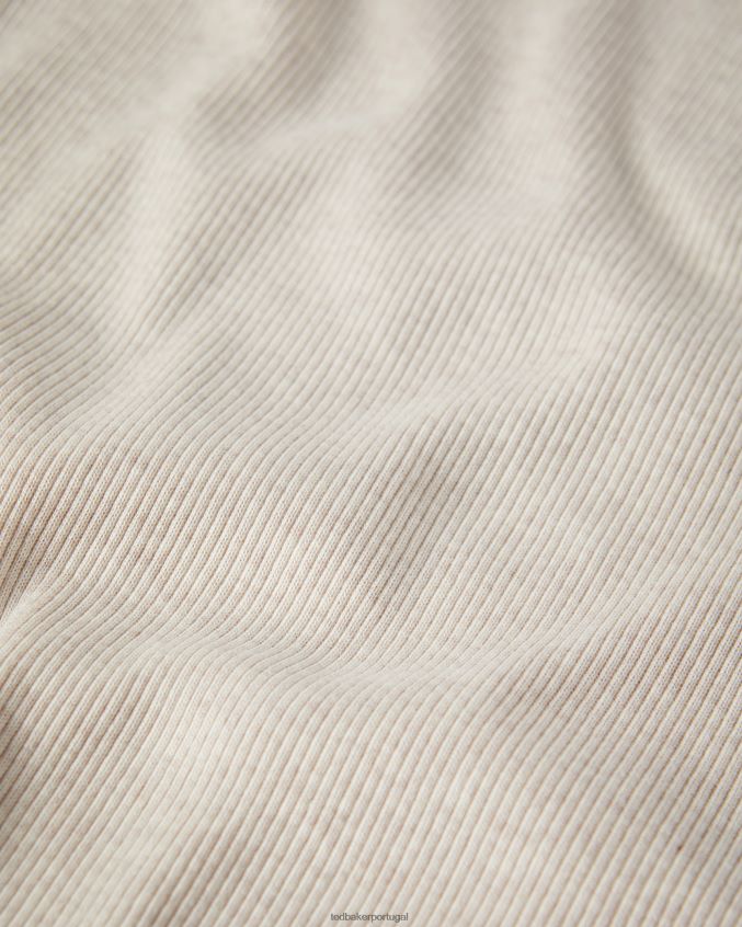 roupas Ted Baker camisa polo canelada manga curta marden natural homens 8X6HDF1719