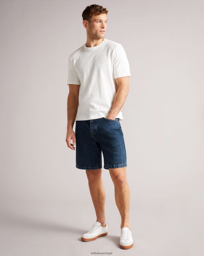 roupas Ted Baker shorts jeans Dutson azul homens 8X6HDF1729