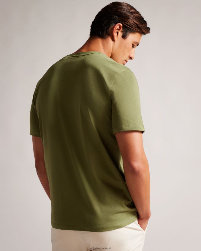 roupas Ted Baker camiseta da marca broni ss cáqui homens 8X6HDF1631