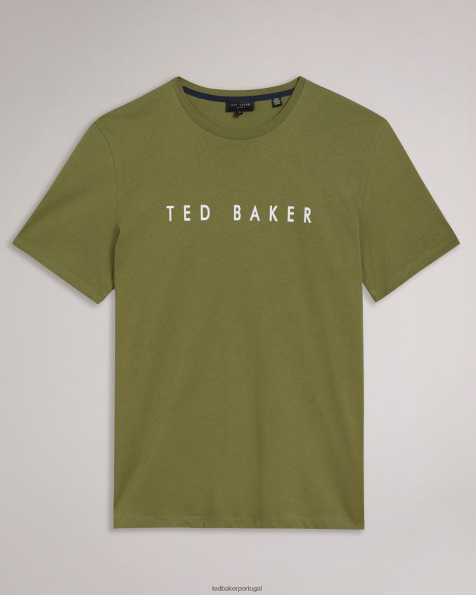 roupas Ted Baker camiseta da marca broni ss cáqui homens 8X6HDF1631