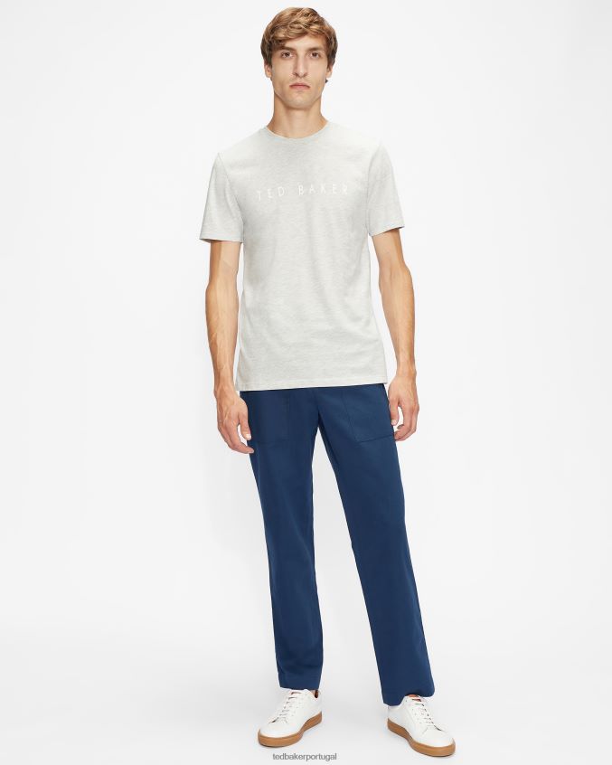 roupas Ted Baker camiseta da marca broni ss cinza homens 8X6HDF1681